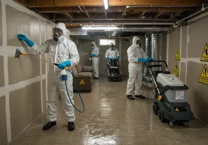 Basement Moisture Removal and Structural Drying process in Colusa, CA